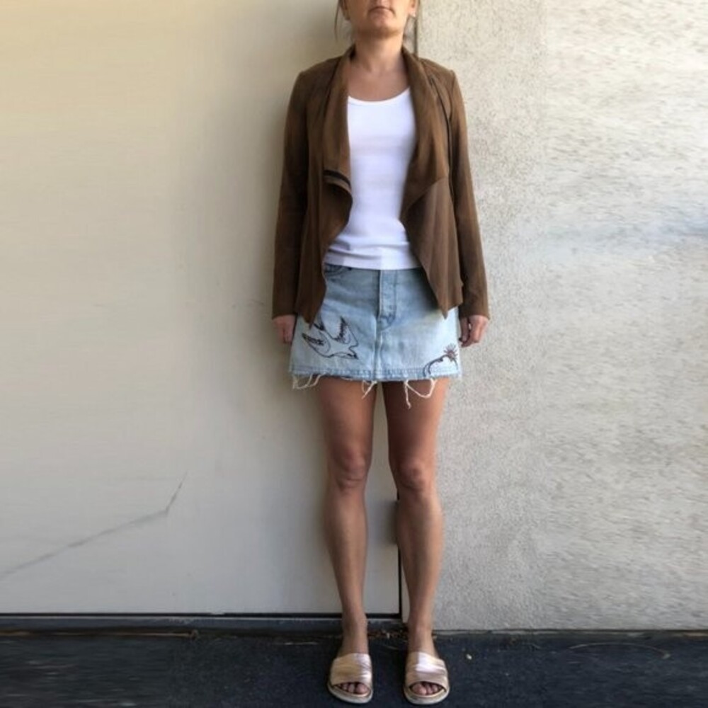 Zara Brown Suede Jacket Size S - Picture 3 of 10